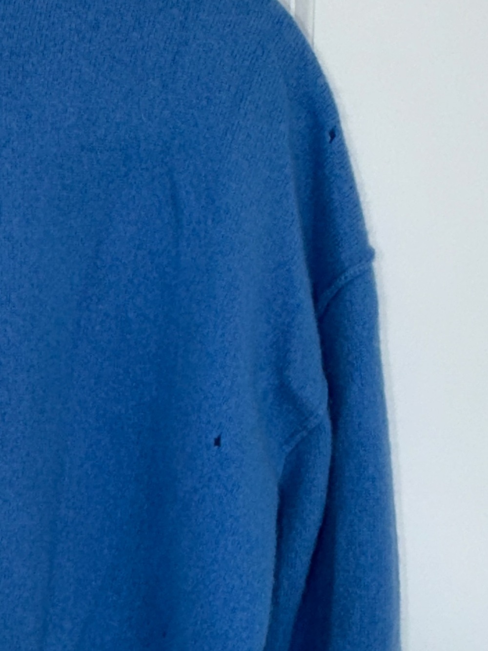 Anthropologie Pilcro 100% Cashmere Blue Polo Sweater XL - Picture 5 of 6